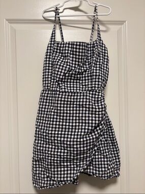 Abercrombie & Fitch Black and White Gingham Mini Dress